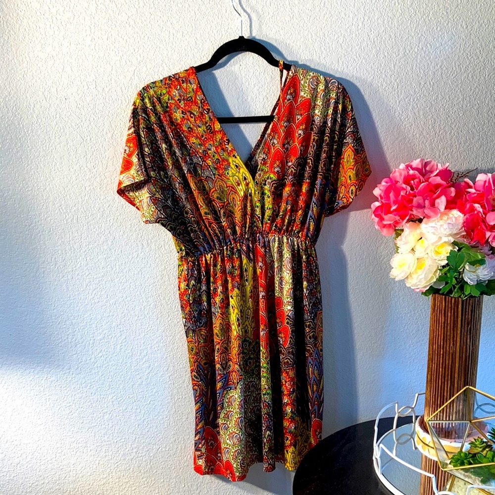 RAIN DROPS ( by Papillon) multicolor maxi Dress